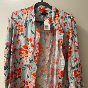 Floral J. Crew Long Sleeve Button-down